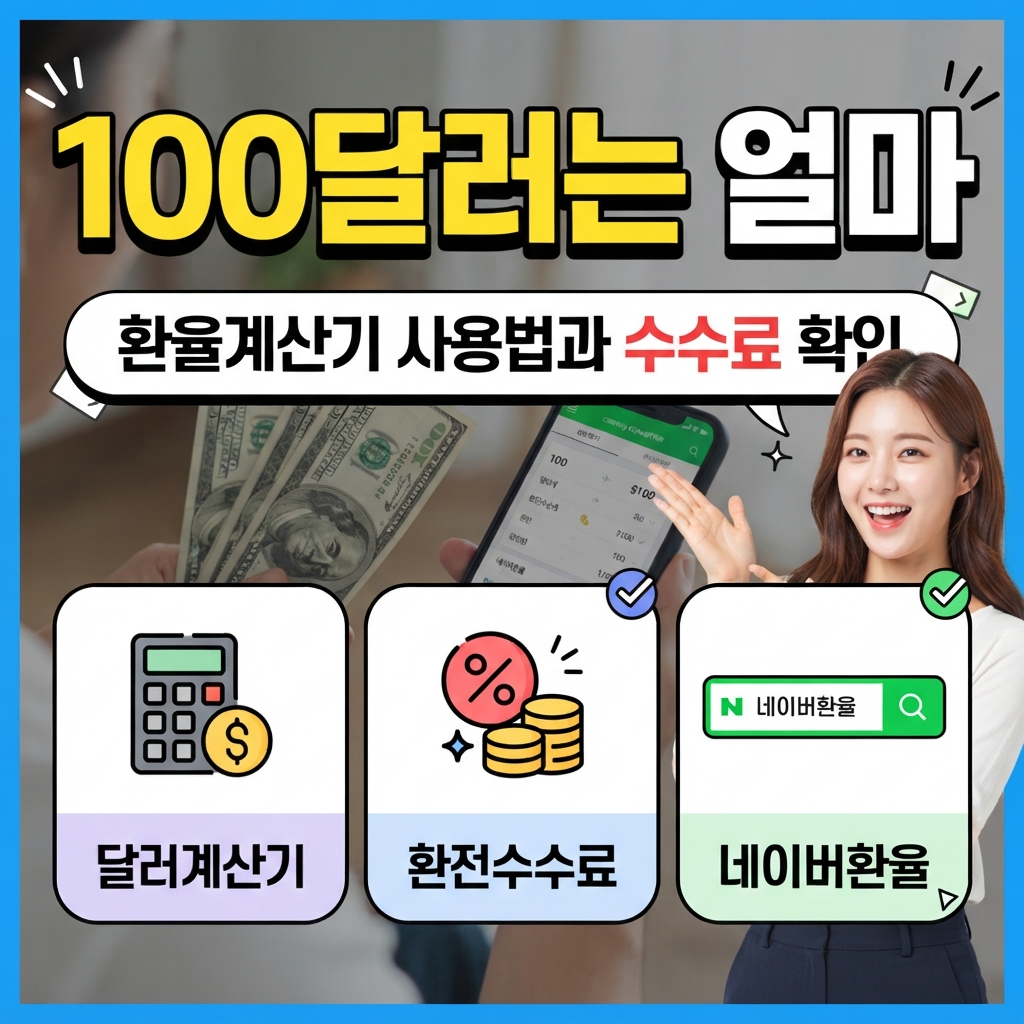 100달러는 얼마일까? 달러계산기 사용법과 환전 수수료 확인 썸네일
