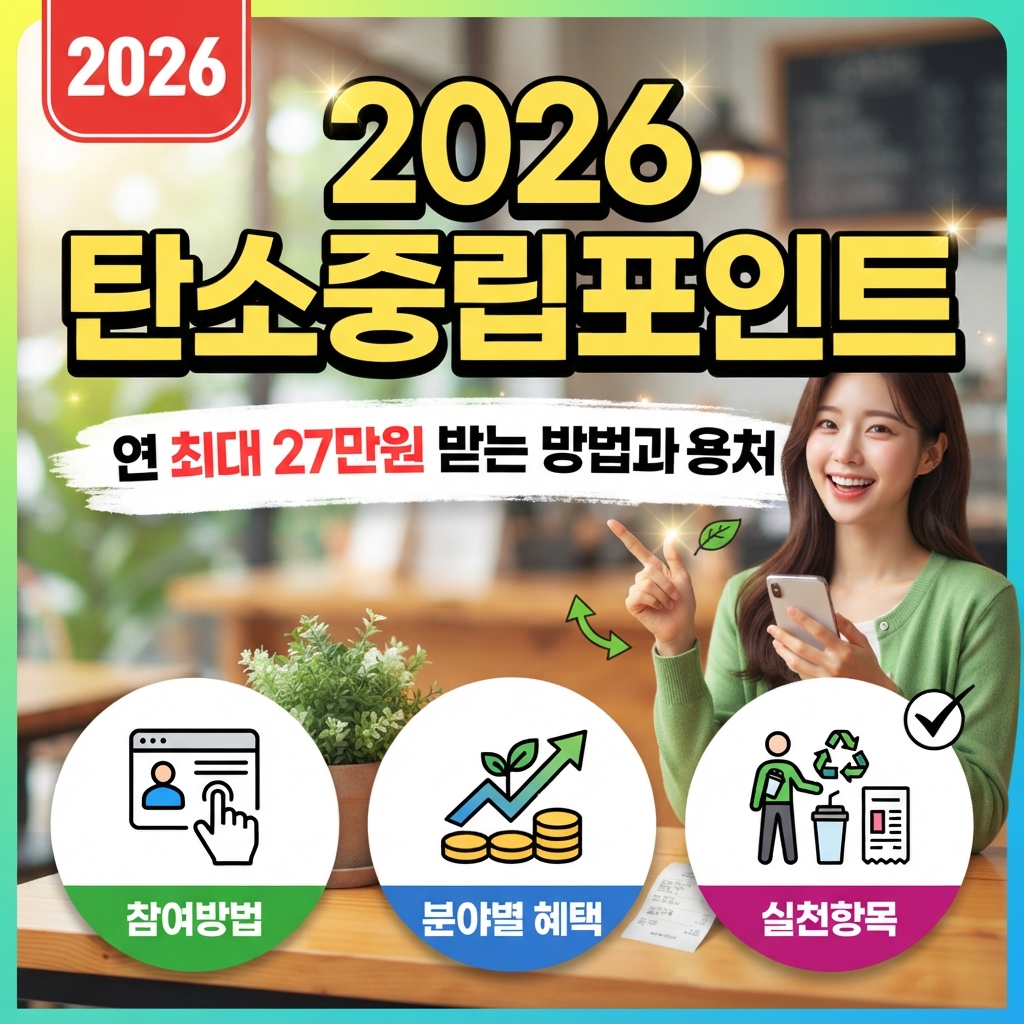 2026 탄소중립포인트 연 최대 27만원 받는 방법과 사용처 썸네일