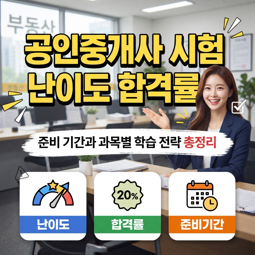 공인중개사 시험 난이도 합격률 준비기간 얼마나 걸릴까? 썸네일