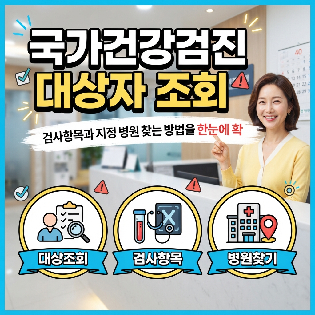 국가건강검진 대상자 조회 검사항목 검진병원 찾는 방법 썸네일