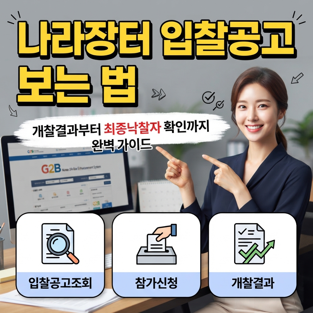 나라장터 입찰공고 보는 법 개찰결과 최종낙찰자 확인까지 썸네일