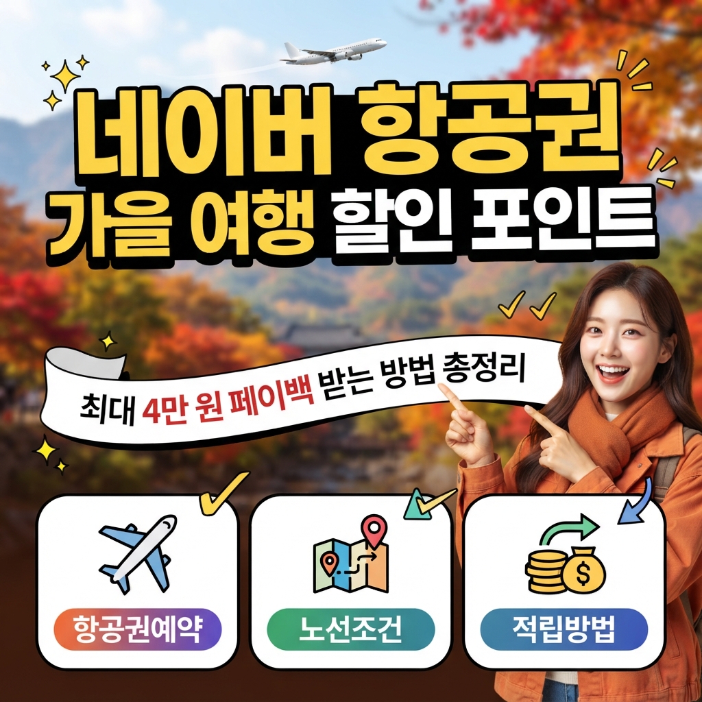 네이버 항공권 가을 여행 할인 포인트 썸네일