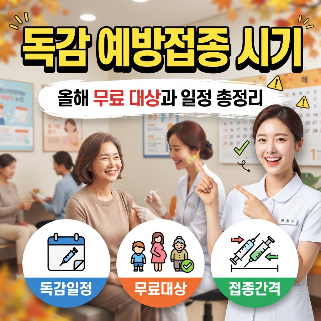 독감 예방접종 시기 언제 맞아야 할까? 올해 접종 날짜와 무료 대상 썸네일