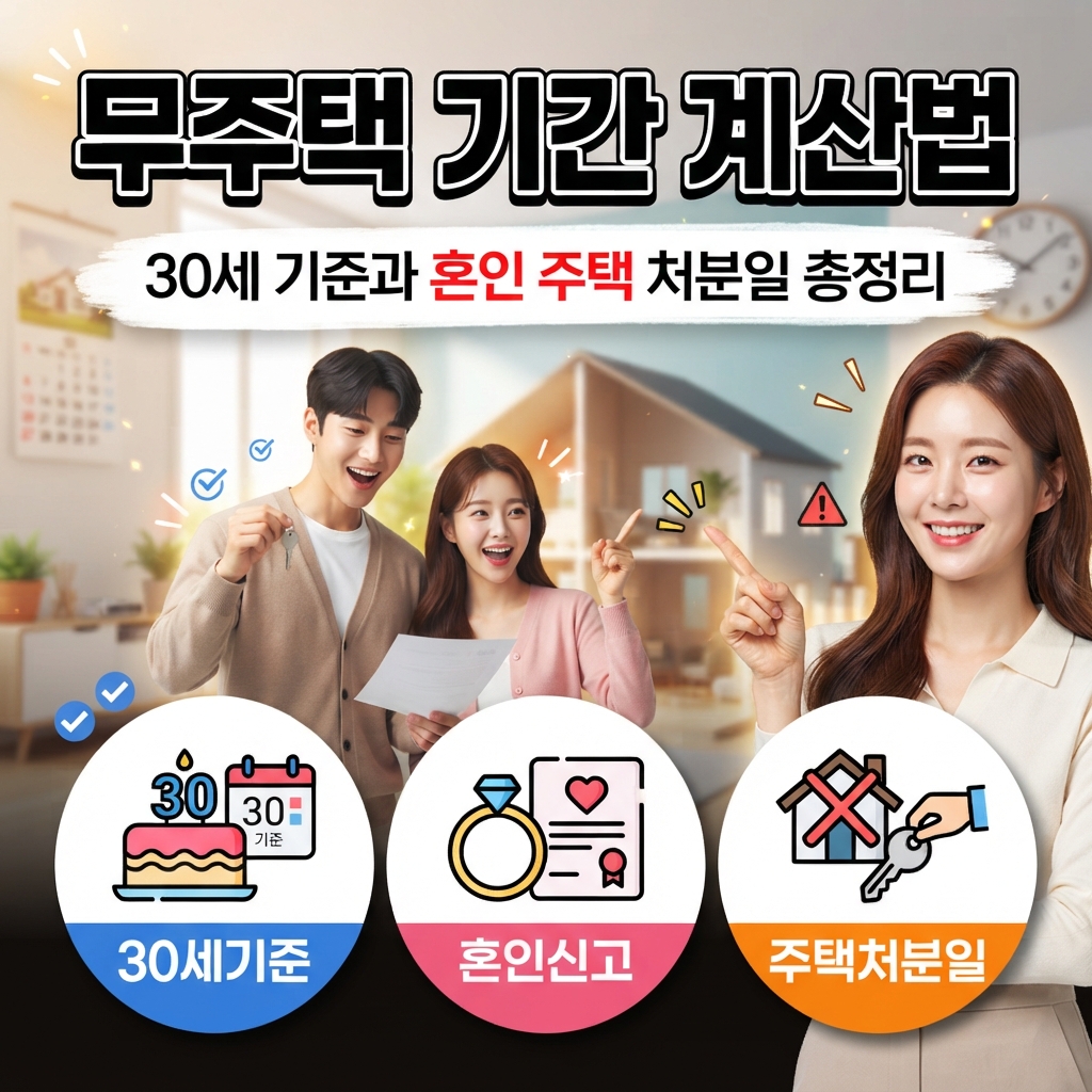 무주택 기간 계산하는 법 30세 기준 혼인 주택 처분일 확인 썸네일