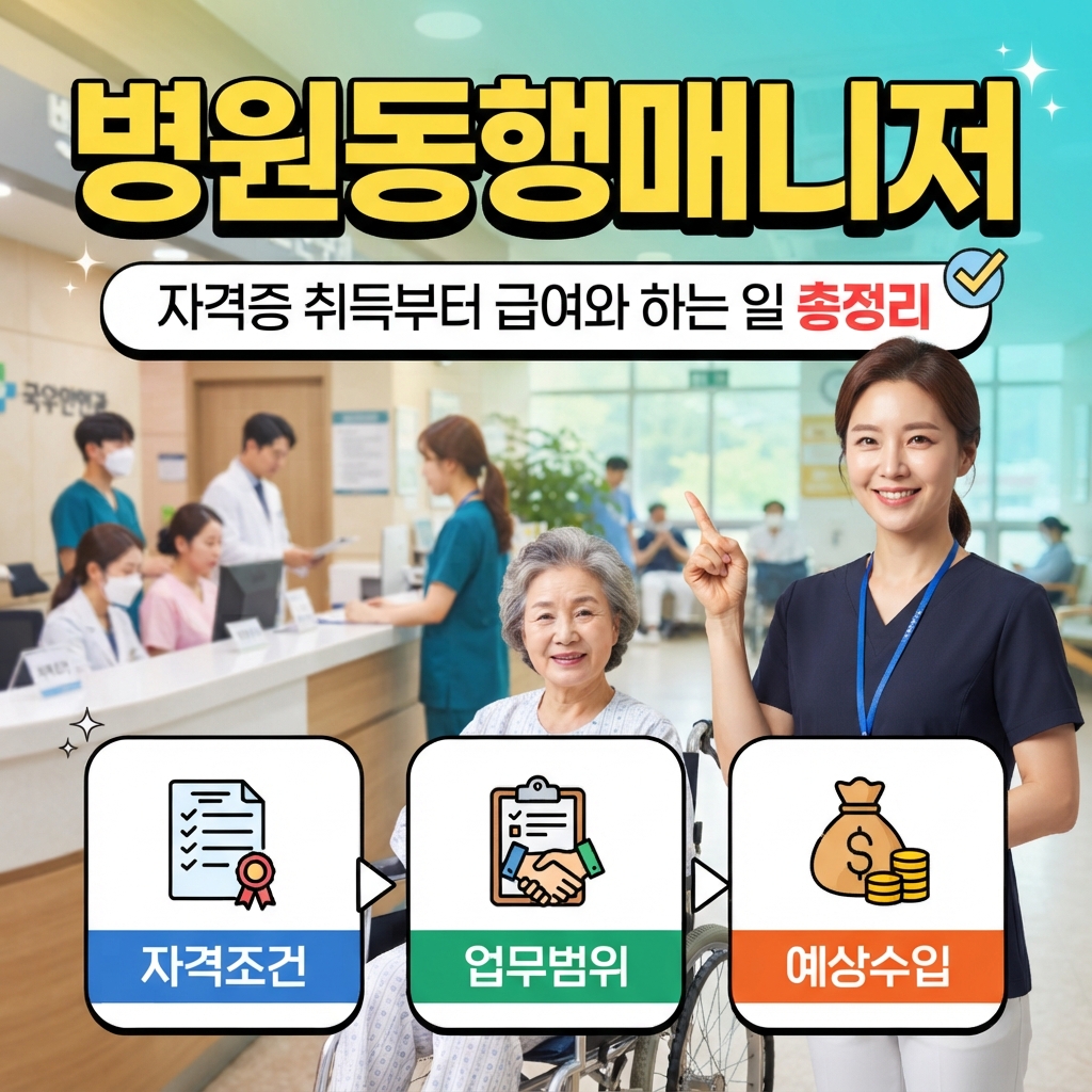 병원동행매니저 자격증 급여 하는 일 총정리 썸네일