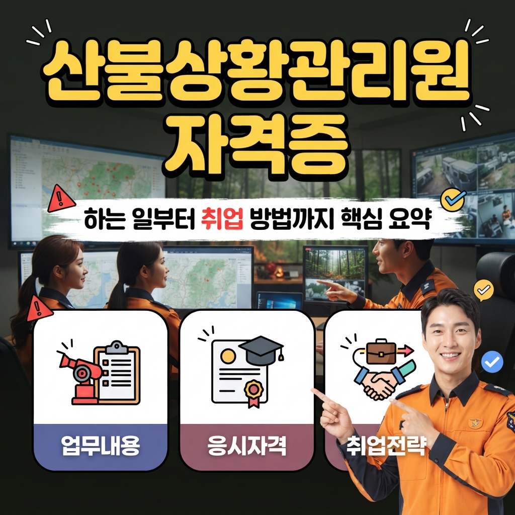 산불상황관리원 자격증 하는 일 취업방법 한눈에 보기 썸네일