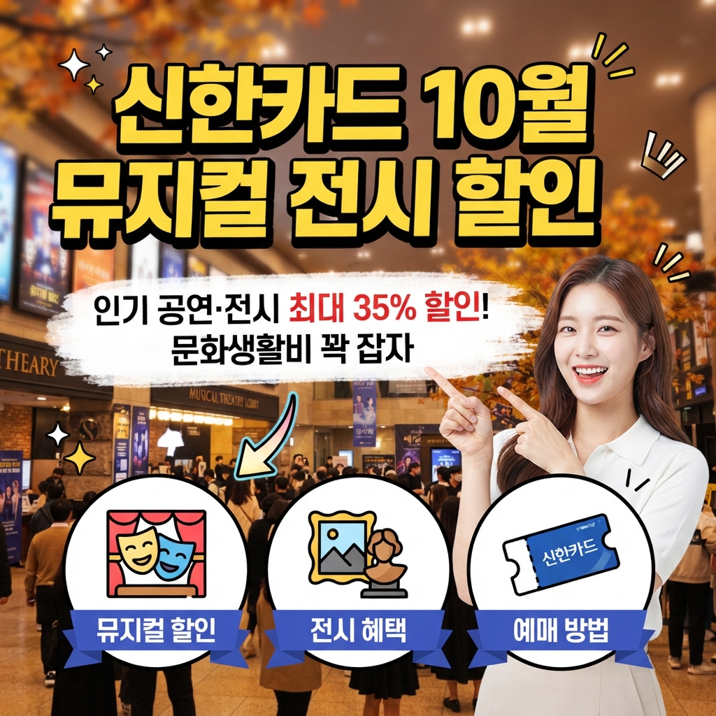 신한카드 10월 뮤지컬 전시 할인 정리 썸네일
