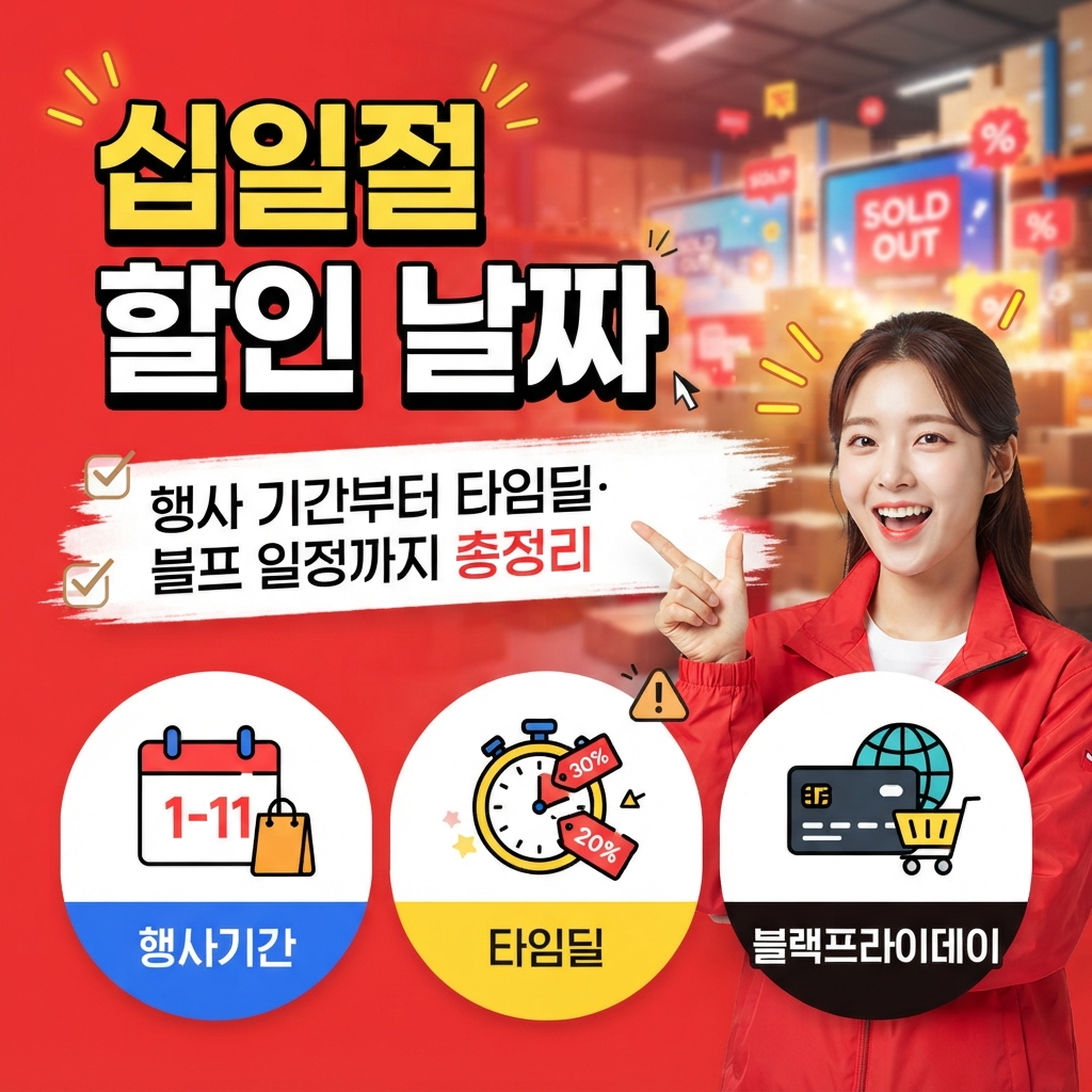 십일절 할인 날짜, 행사 기간·타임딜·블랙프라이데이 일정 썸네일