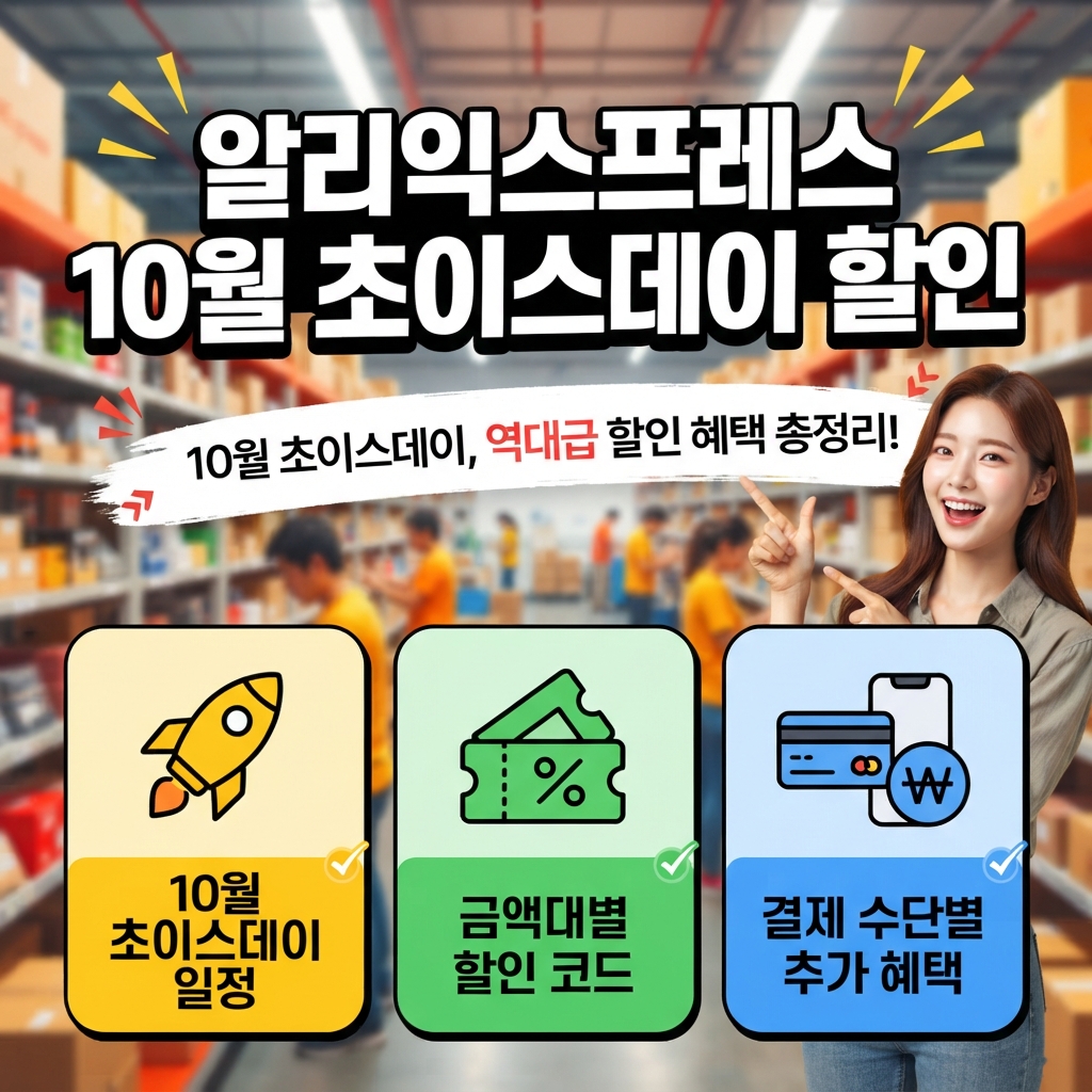 알리익스프레스 10월 초이스데이 할인 코드 썸네일