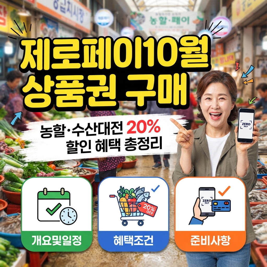 제로페이 10월 농할상품권 수산대전상품권 구매 썸네일