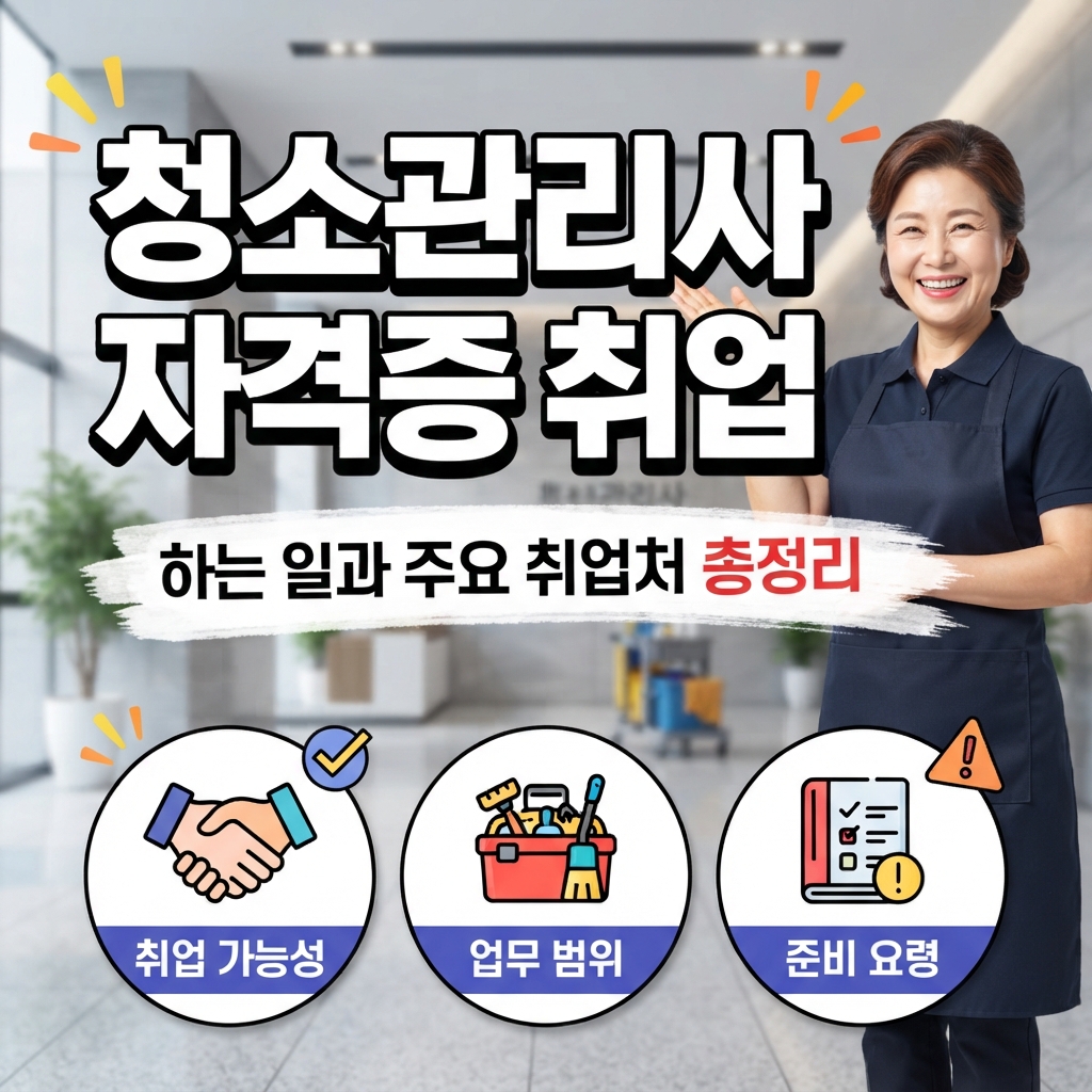 청소관리사 자격증으로 취업 가능할까? 하는 일과 취업처 정리 썸네일