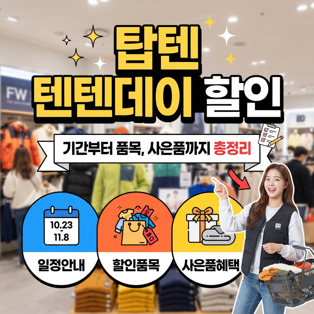 탑텐 텐텐데이 할인 품목 및 기간 총정리 썸네일