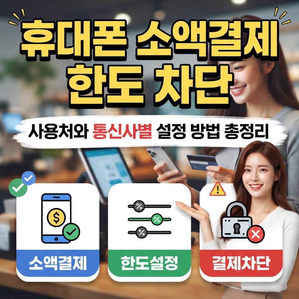 휴대폰 소액결제 한도 결제 차단 사용처 총정리 썸네일